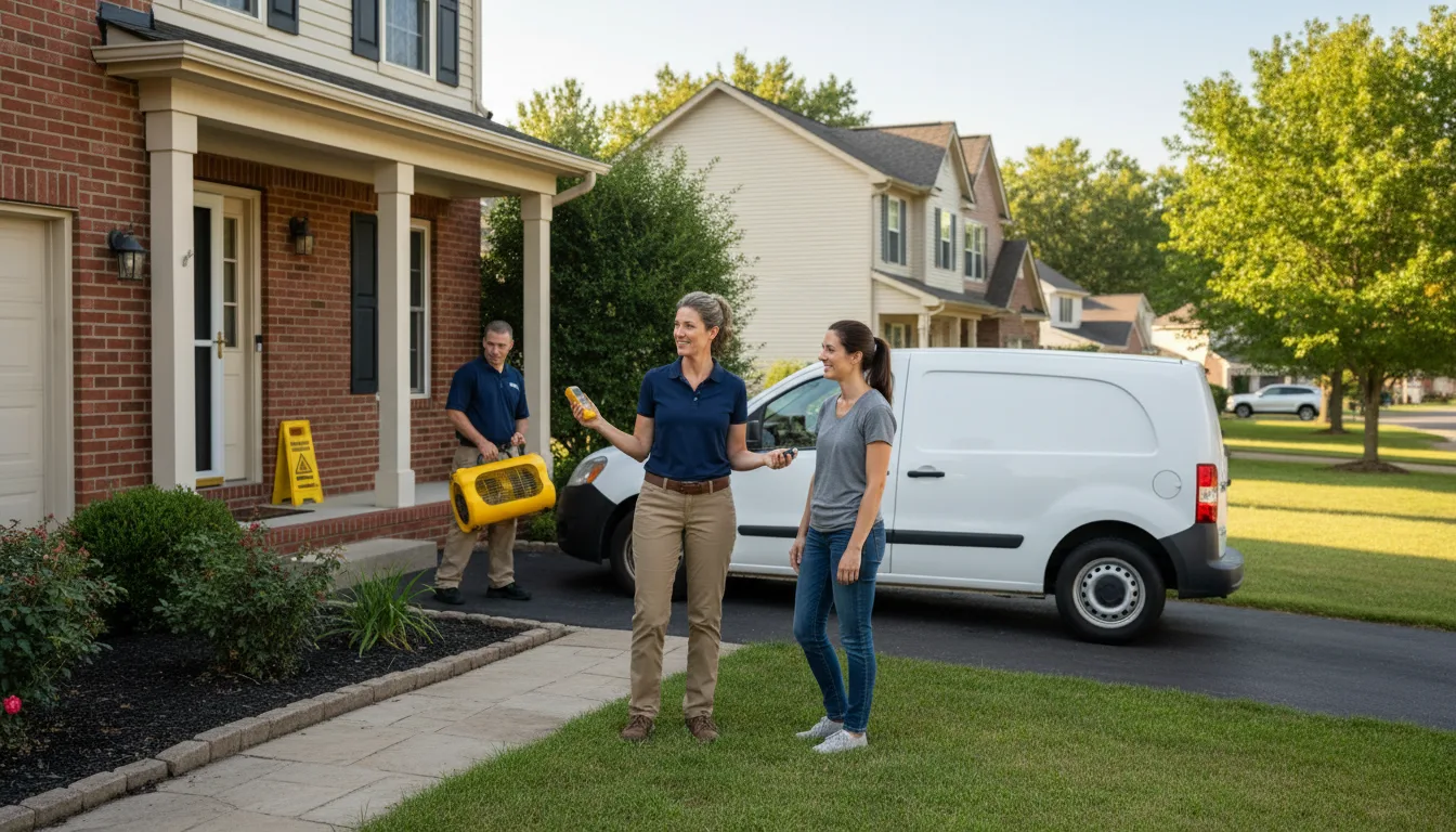 Water restoration image for Dehumidification And Cleanup Services in Rudy, AR